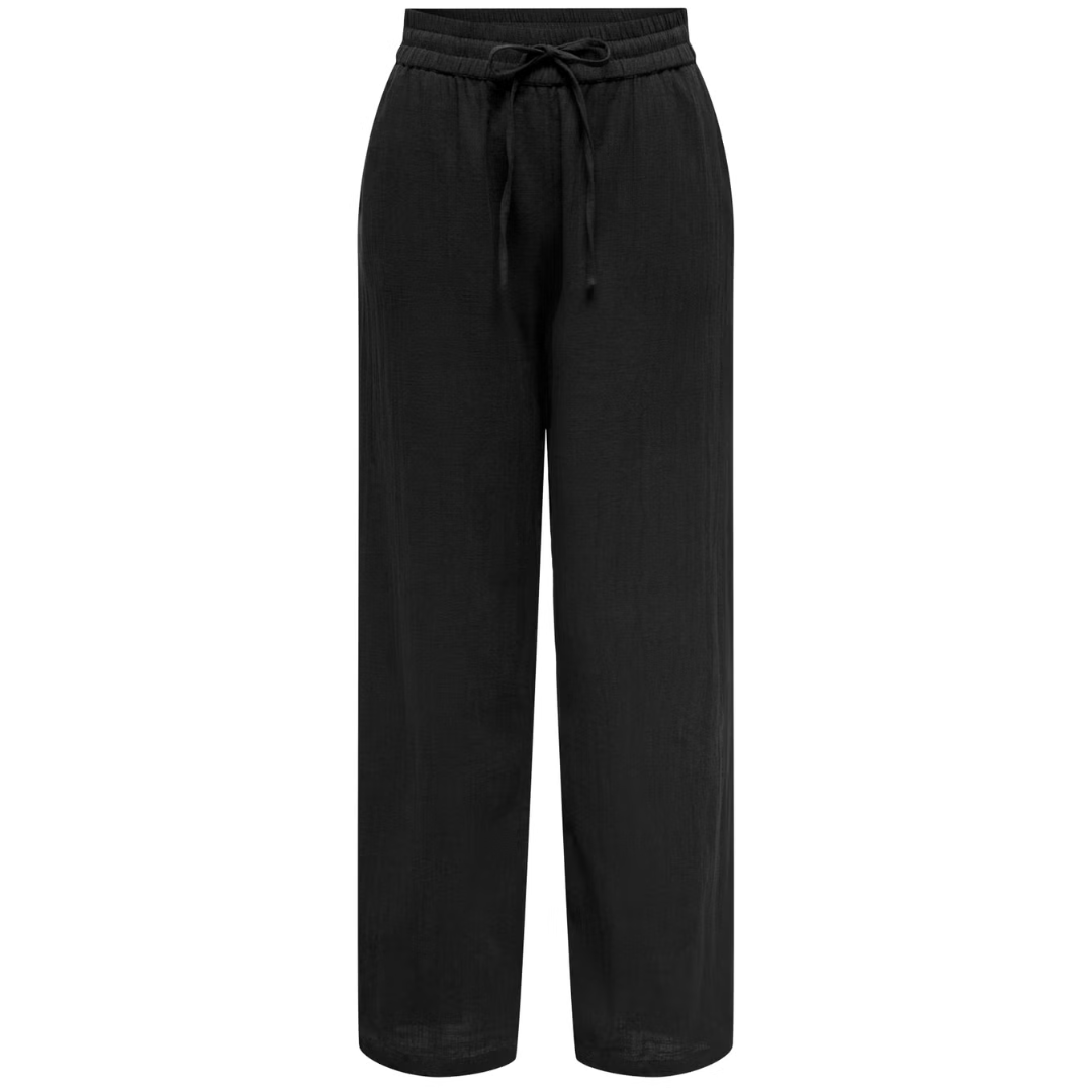 ONLY Crne Ženske Pantalone ONLTIZANA COTTON LOOSE PANTS